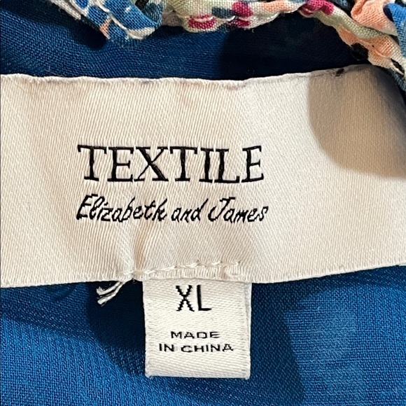 Textile Elizabeth and James Meg Blue Floral Maxi Dress Size XL - Picture 10 of 13